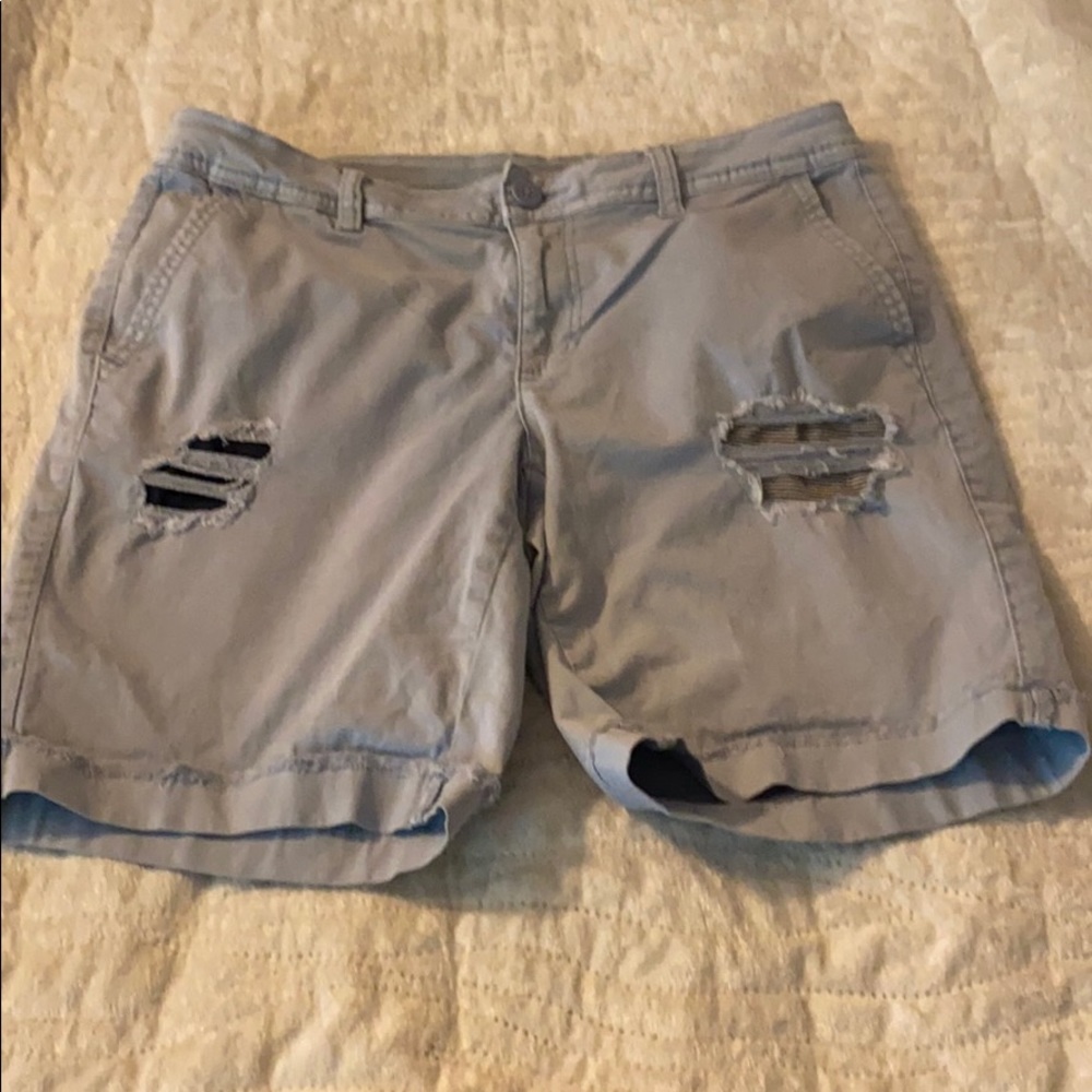 Gray chino shorts